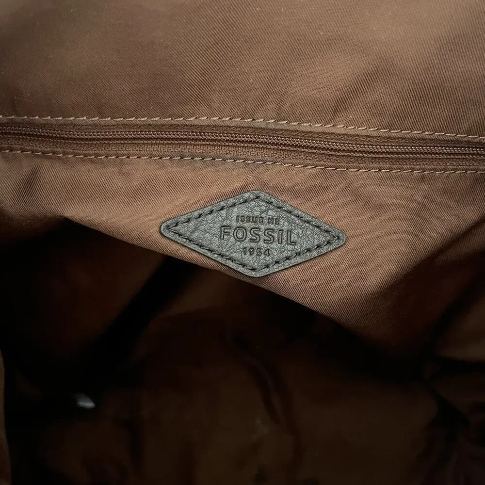Fossil Parker Faux Leather Convertible Backpack‎ Purse Handbag in Brown